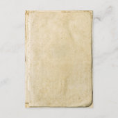 古い素朴紙ヴィンテージの結婚式囲いカード エンクロージャーカード (裏面)