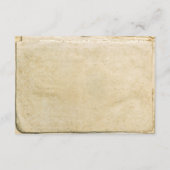 古い素朴紙ヴィンテージの結婚式囲いカード エンクロージャーカード (裏面)
