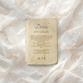 古い素朴紙ヴィンテージの結婚式囲いカード エンクロージャーカード