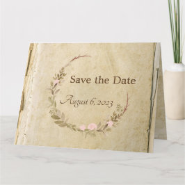 古い素朴紙日付カードを保存 カード