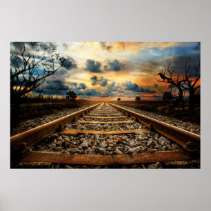 古い素朴線路 ポスター