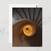 古い素朴螺旋階段はがき ポストカード (正面/裏面)