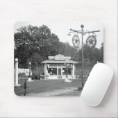 古い給油所1925年 マウスパッド (マウス)
