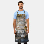 古い絵を描レンガ壁 エプロン (着用した状態)