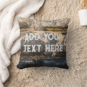 古い絵を描レンガ壁 クッション (ブランケット)