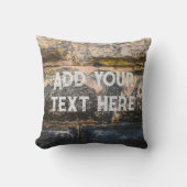 古い絵を描レンガ壁 クッション (正面)