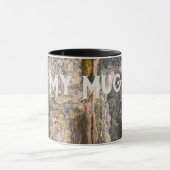 古い絵を描レンガ壁 マグカップ (中央)