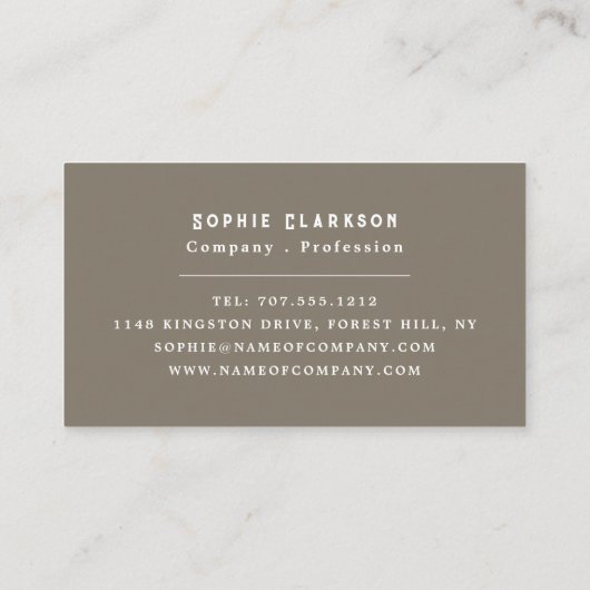 古い絵を描効果素朴、 名刺 (裏面)