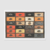 古い絵を描引き出し式ウッドパネルAT5デコページ 薄葉紙 (正面)