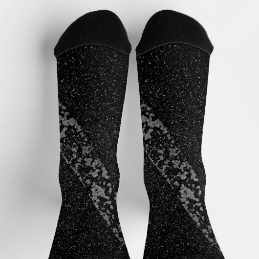 古い絵を描線灰色アスファルト道路 ソックス (上部)