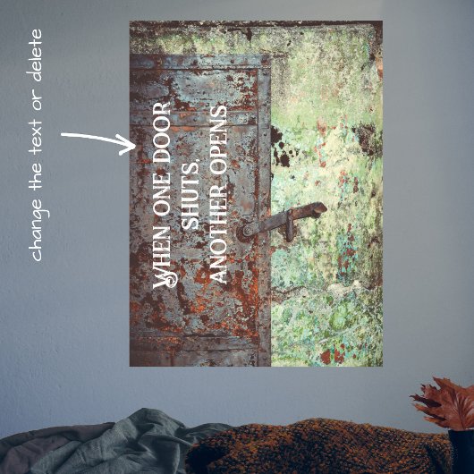 古い絵を描錆び戸 ポスター