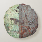 古い絵を描錆び戸 ラウンドクッション (裏面)