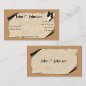 古い羊皮紙のボーダーコリー 名刺 (正面/裏面)