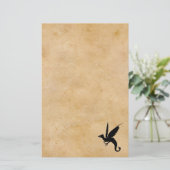 古い羊皮紙のワイバーン 便箋 (スタンド正面)