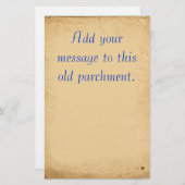 古い羊皮紙の文房具 便箋 (正面/裏面)