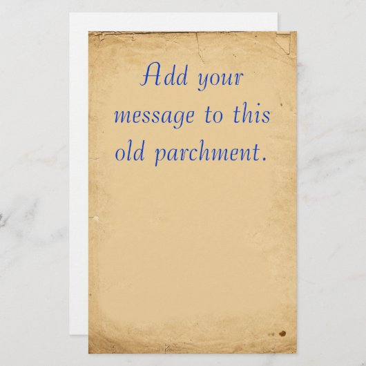 古い羊皮紙の文房具 便箋 (正面/裏面)