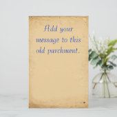 古い羊皮紙の文房具 便箋 (スタンド正面)