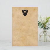 古い羊皮紙の海賊印 便箋 (スタンド正面)