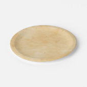 古い羊皮紙の背景によって汚されるまだらにされた一見 ペーパープレート (アングル)