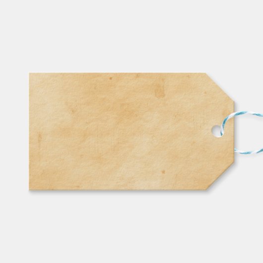 古い羊皮紙の背景に汚れた斑模様 ギフトタグ (正面(横))
