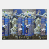 古い美しい本の棘と花 ラッピングペーパーシート (正面3)