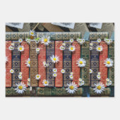 古い美しい本の棘と花 ラッピングペーパーシート (正面2)