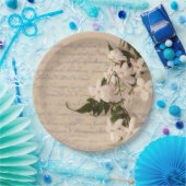 古い脚本のジャスミン ペーパープレート (パーティー)