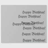 古い脚本の中立的なファッションドハッピーバースデー ラッピングペーパー (フラット)