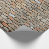 古い腐ったレンガの壁 ラッピングペーパー (角)