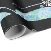 古い自転車の宇宙のサンタクロース ラッピングペーパー (ロールコーナー)