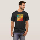 古い自転車サイコロジスト Tシャツ (正面フル)