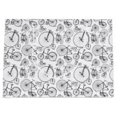 古い自転車ファッションドのカスタムの背景色 ラージペーパーバッグ (正面)