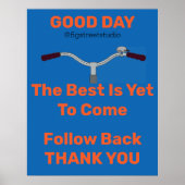 古い自転車、追加または編集文字ポスター ポスター (正面)