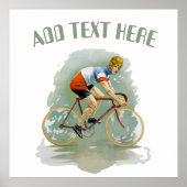 古い自転車、追加文字ポスター ポスター (正面)