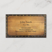 古い航海のいかりヴィンテージメタル枠 名刺 (裏面)