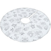 古い航海のセーラータトゥーズグパターン(の模様が)あるレイ ブラッシュドポリエステルツリースカート (アングル)