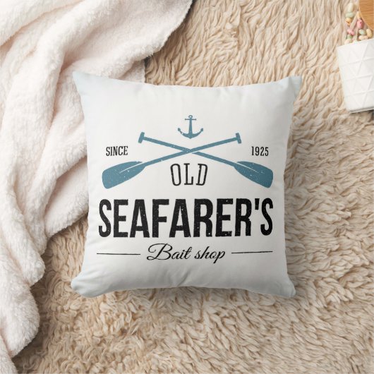 古い船乗りの餌の店 クッション (ブランケット)