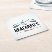 古い船乗りの餌の店 スクエアペーパーコースター (アングル)