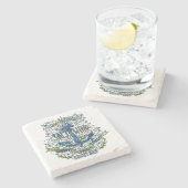 古い船員のいかりポスター ストーンコースター (横)