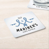 古い船員ポスター スクエアペーパーコースター (アングル)