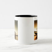 古い船|バリ島、インドネシアの体 ツートーンマグカップ (中央)