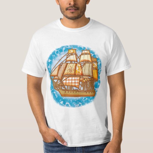 古い船Tシャツ Tシャツ (正面)