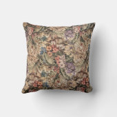 古い花柄のクッションカバー クッション (裏面)