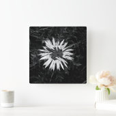 古い花 スクエア壁時計 (ホーム)