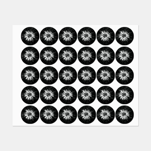 古い花 ラベル (シート)