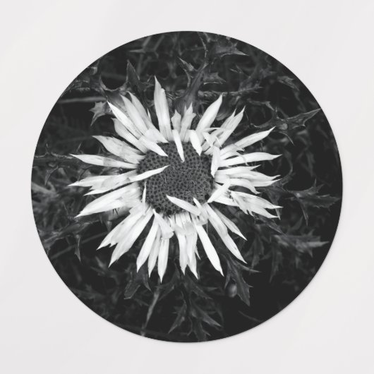 古い花 ラベル (デザイン2)