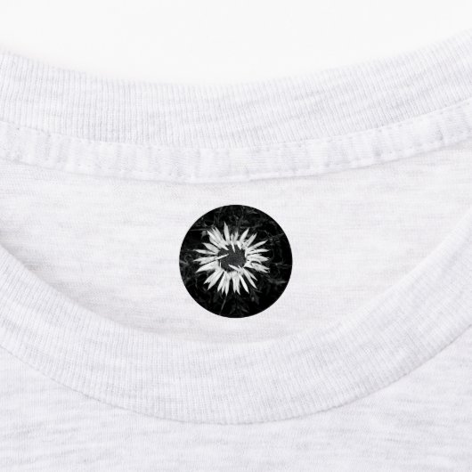 古い花 ラベル (貼付)