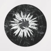 古い花 ラベル (デザイン1)