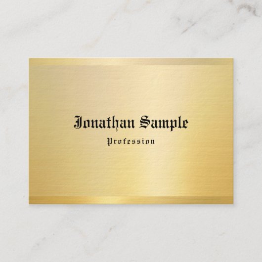 古い英クラシック語文字金ゴールドヴィンテージテンプレート 名刺 (正面)