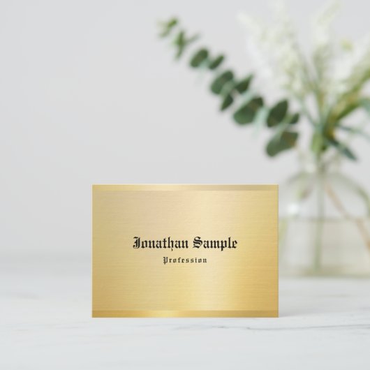 古い英クラシック語文字金ゴールドヴィンテージテンプレート 名刺 (スタンド正面)